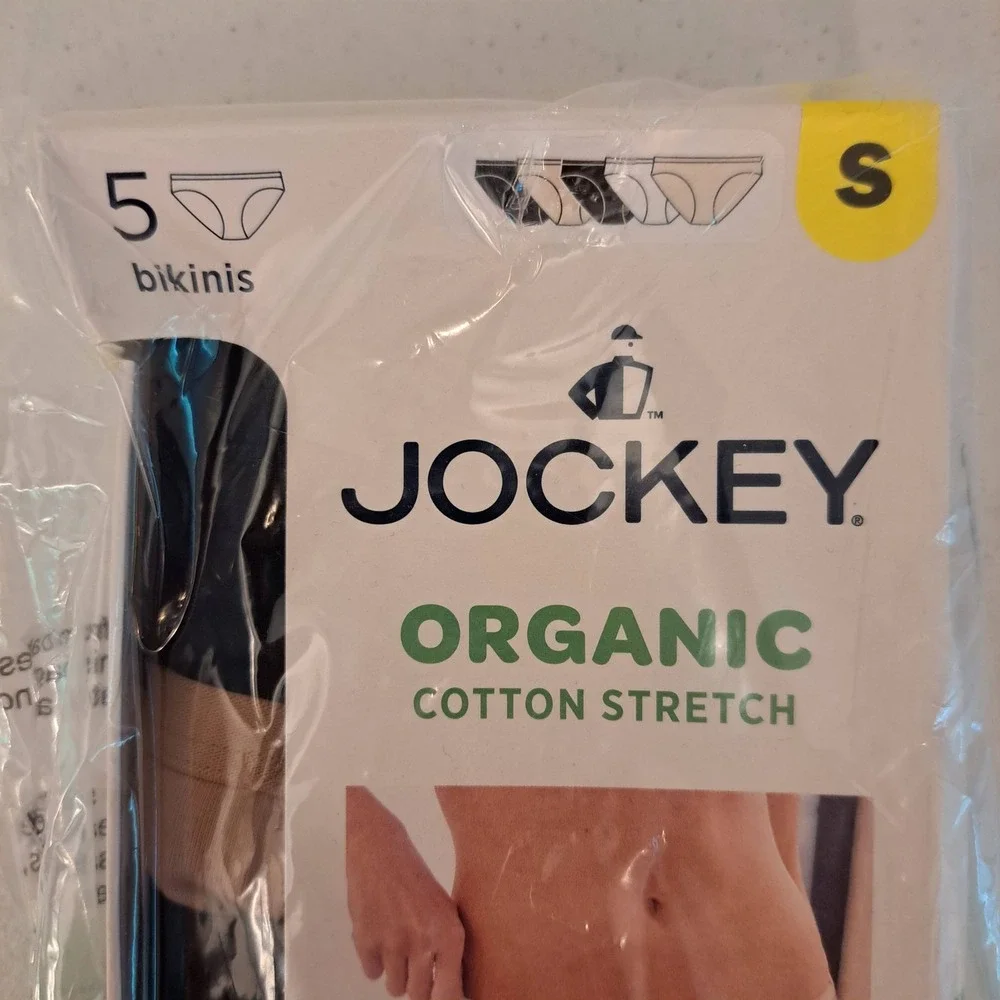 Jockey Womens bikini underwear S Multi NWT Organic Cotton 5pk Bikinis 1730-224